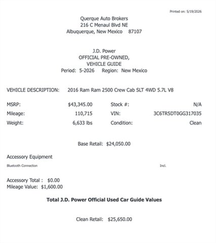 ram ram 2500 pickup 2016 3C6TR5DT0GG317035 image